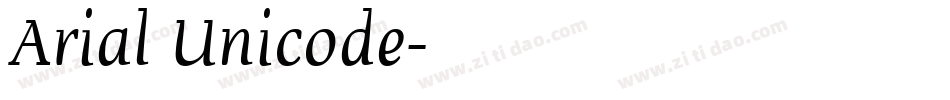Arial Unicode字体转换